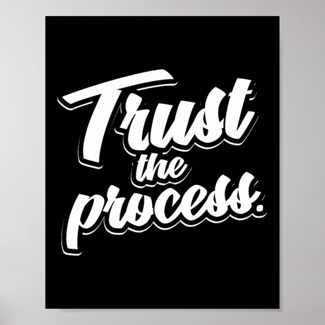 Trust The Process Motivational Quote Workout Gym  Poster (Front)