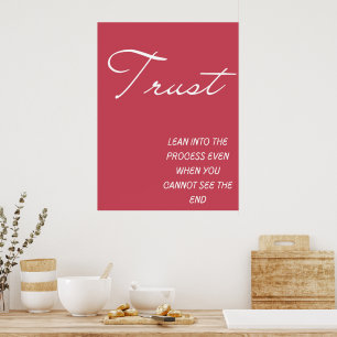 Trust The Process Quote Wall Art  