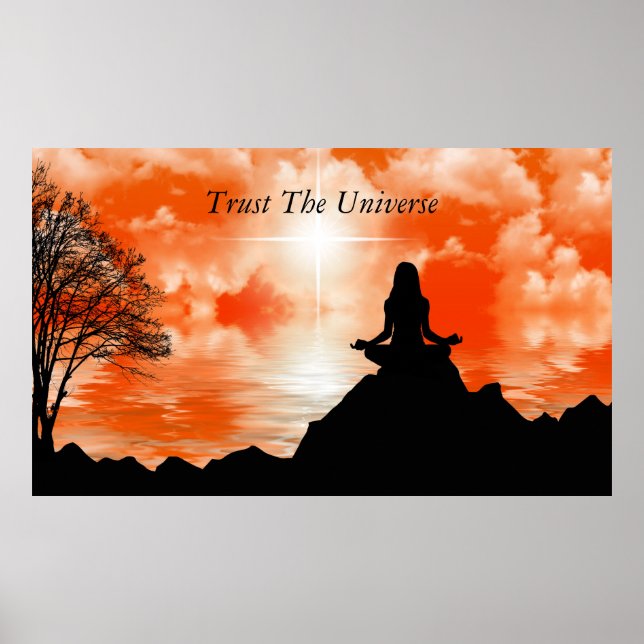Trust The Universe Spiritual Inspirational Quote Poster (Front)