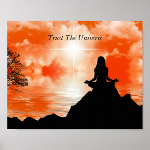 Trust The Universe Spiritual Inspirational Quote Poster