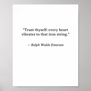 Trust Thyself — Emerson Self-Reliance Poster