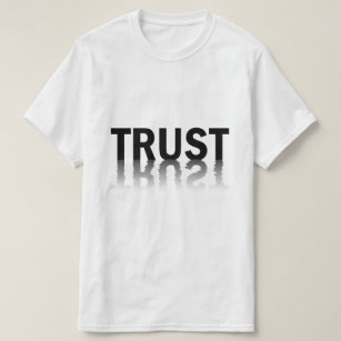 Trust water reflection typography t-shirt 