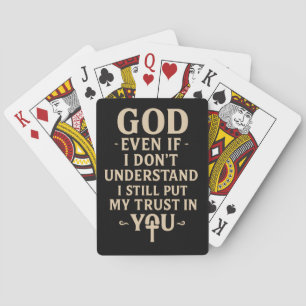 Trust You Christian Faith Quote Playing Cards