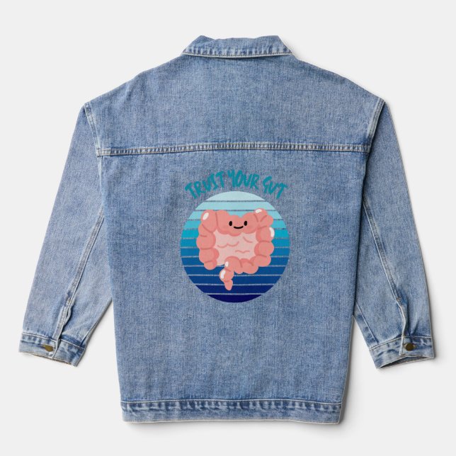 Trust your gut Gastro squad Denim Jacket (Back)