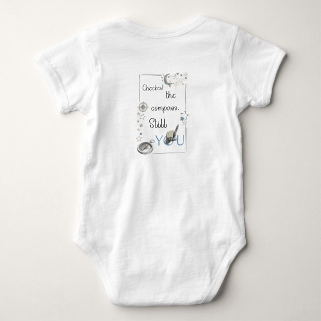 Trust Your Inner Compass. Self Care Afirmation Baby Bodysuit (Back)