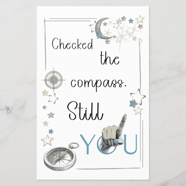 Trust Your Inner Compass. Self Care Afirmation Flyer (Front)