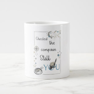 Trust Your Inner Compass. Self Care Afirmation Large Coffee Mug