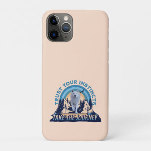 Trust Your Instincts Arctic Wolf Adventure Art iPhone 11 Pro Case