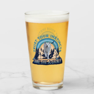 Trust Your Instincts Arctic Wolf Adventure Art Glass