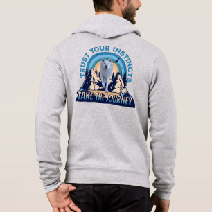 Trust Your Instincts Arctic Wolf Adventure Art Hoodie