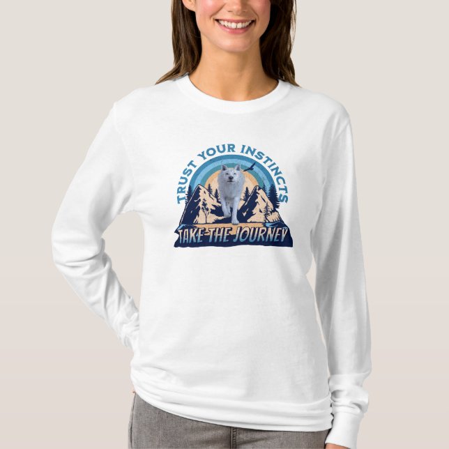Trust Your Instincts Arctic Wolf T-Shirt (Front)