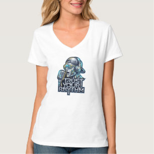 Trust Your Rhythm - Futuristic Music Robot T-Shirt