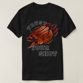 Trust Your Shot – Bold Black Basketball Tee
