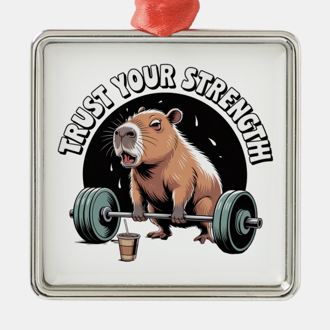 Trust Your Strength Metal Tree Decoration (Front)