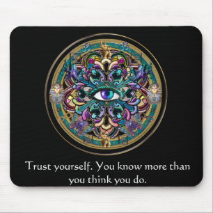 Trust Yourself ~ The Eyes of the World Mandala Mouse Mat