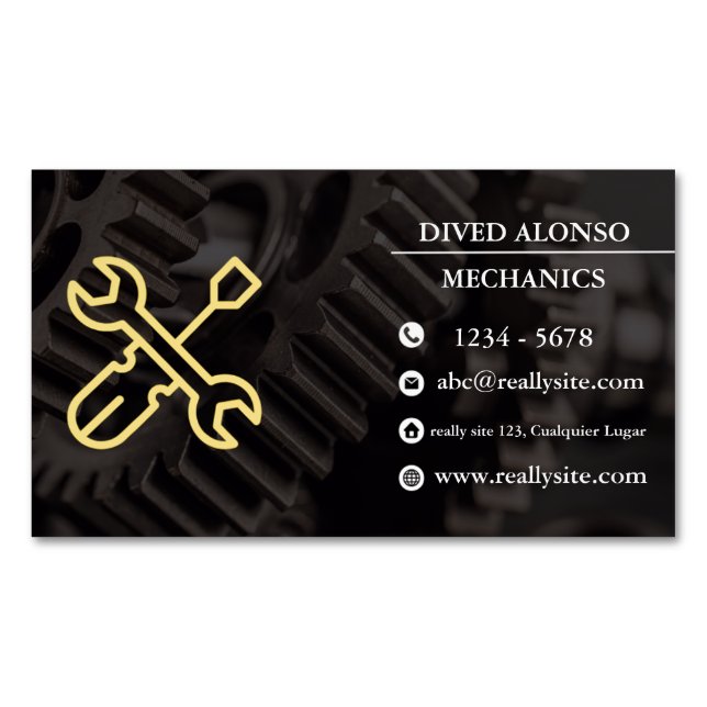 Trusted Mechanical Services for All Vehicles Magnetic Business Card (Front)