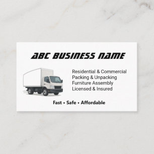 Trusted Movers Moving Company Business Card