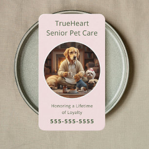 Trusted Senior Dog Wellness Senior Dog Sitter Business Card