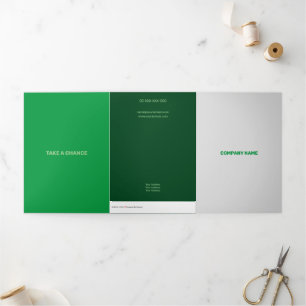 Trustfully Green Corporate Tri-Fold Card