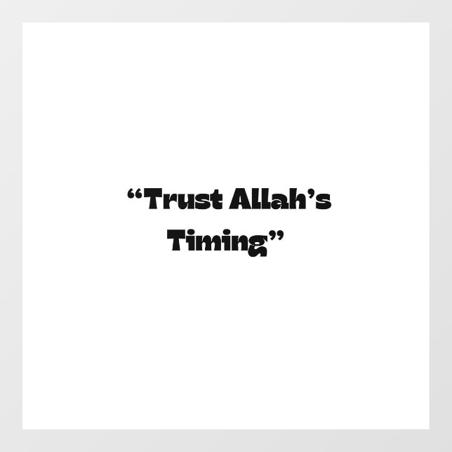  Trusting Allah’s Timing – Minimal Islamic Sticker (Sheet)