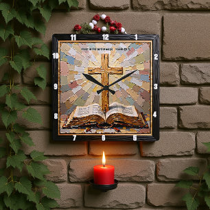 Trusting Faith: Always In The Lord Square Wall Clock