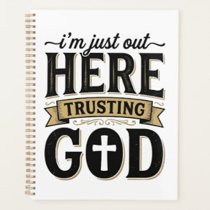 Trusting God Christian Quote Vintage T-Shirt Planner