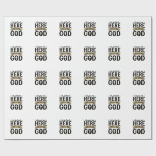 Trusting God Christian Quote Vintage T-Shirt Wrapping Paper
