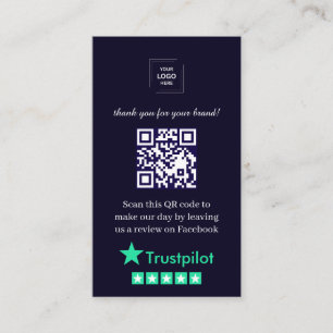 Trustpilot Review QR Customer Feedback Style Business Card