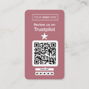 Trustpilot Review Request with Scannable QR Code Business Card