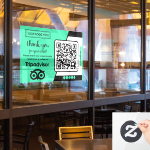 Trustpilot Review Request with Scannable QR Code Window Cling
