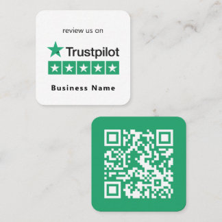 Trustpilot Reviews | Business QR Code Minimal Square Business Card