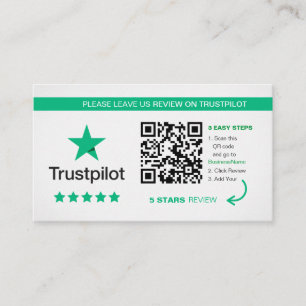 Trustpilot Reviews   Business QR Code Thank You Business Card