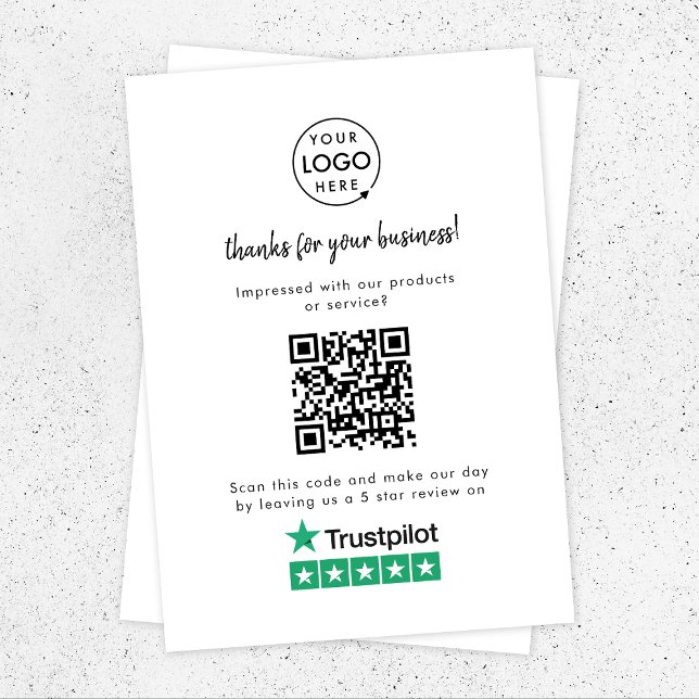 Trustpilot Reviews | Business Review Link QR Code Enclosure Card (Creator Uploaded)