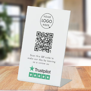 Trustpilot Reviews Business Review Link QR Code Pedestal Sign