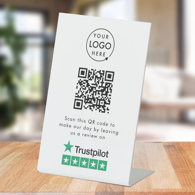 Trustpilot Reviews | Business Review Link QR Code Pedestal Sign (Creator Uploaded)