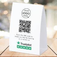 Trustpilot Reviews Tabletop Sign | QR Table Tent