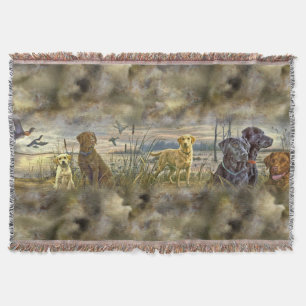 Trusty Retrievers Throw Blanket