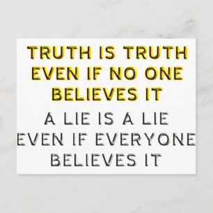 Truth and Lie Postcard