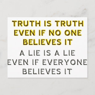 Truth and Lie Postcard