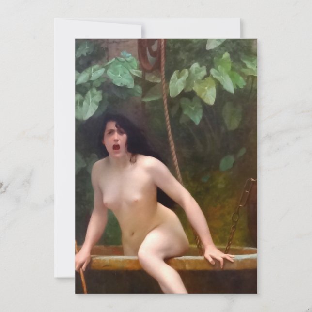 Truth Coming Out of Her Well - Jean-Leon Gerome Invitation (Front)