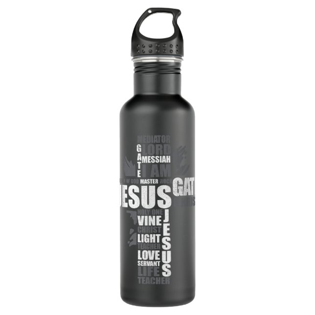 Truth Cross God Jesus Religious Christian Men Wome 710 Ml Water Bottle (Front)