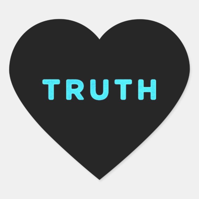 TRUTH HONESTY INTEGRITY MOTTO MOTIVATIONAL EXPRESS HEART STICKER (Front)