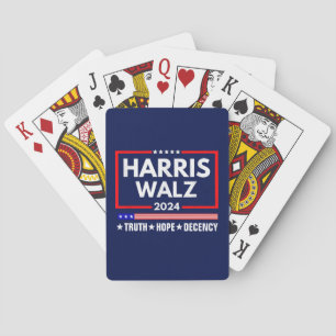 Truth Hope Decency Harris Walz 2024 Playing Cards