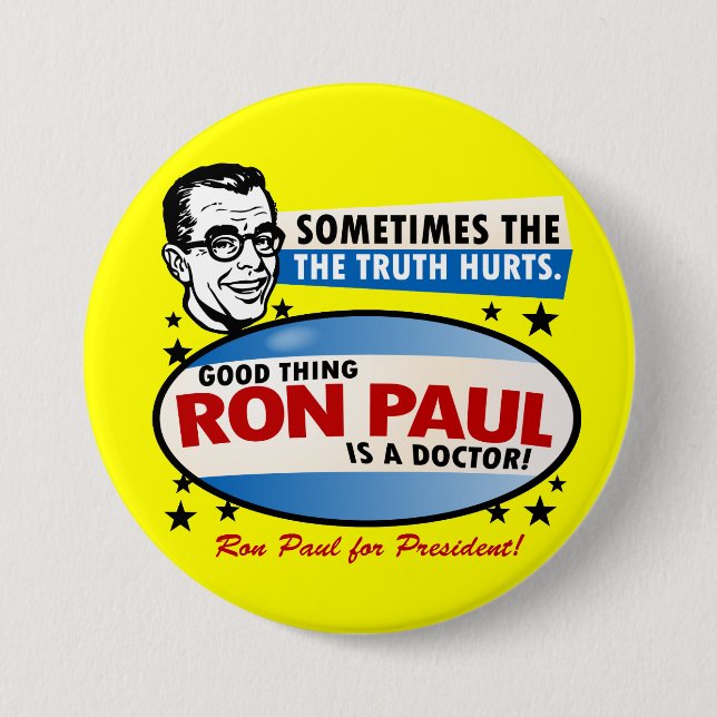 Truth Hurts Ron Paul Button (Front)
