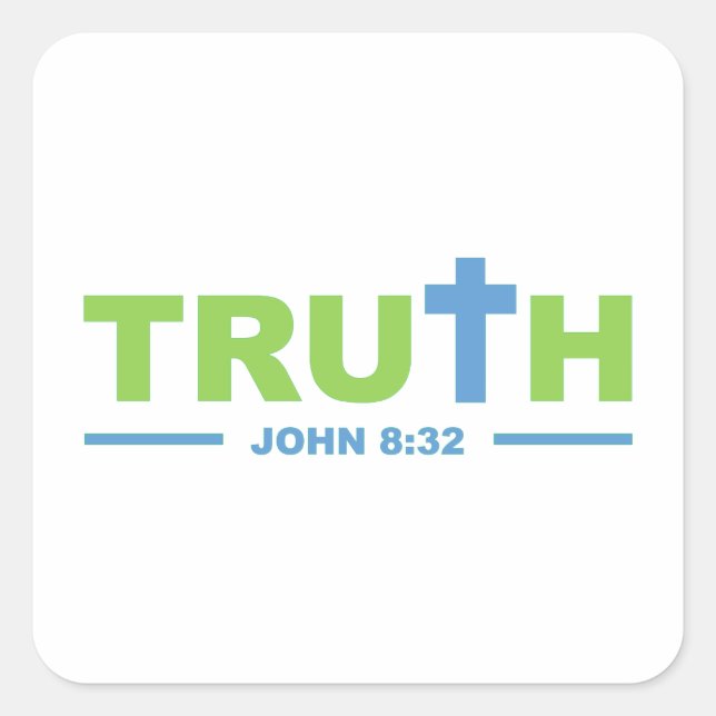 Truth in Christ Jesus Square Sticker (Front)