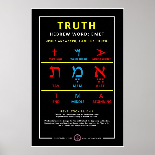 Truth in Hebrew Poster (Front)