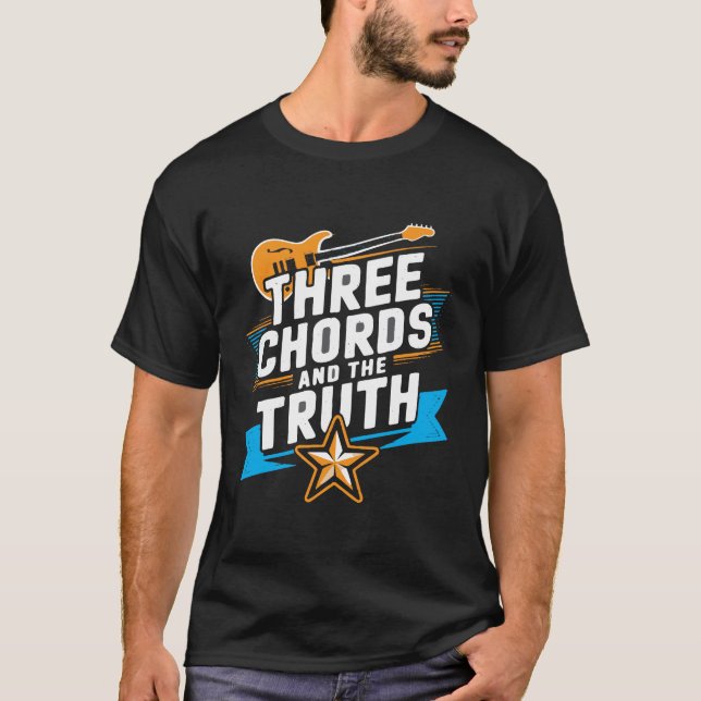 Truth in Strings – Minimalist Tee for Guitar Story (Front)