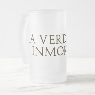 Truth Is Immortal (Gold Letters) Frosted Glass Beer Mug