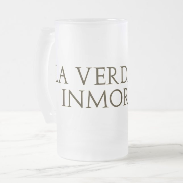 Truth Is Immortal (Gold Letters) Frosted Glass Beer Mug (Front Left)