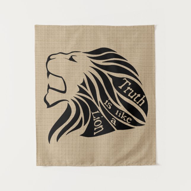 Truth is like a Lion  Tapestry (Front)